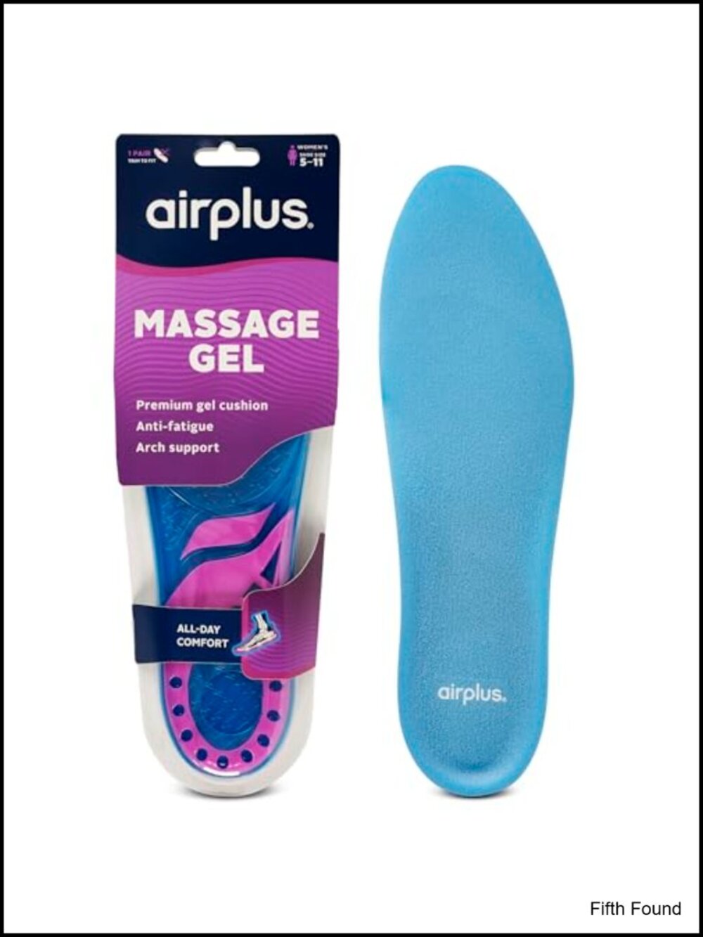 Super Gel Full-Length Shoe Insoles for Women Sizes 5-11 Trim-to-Fit Cushion